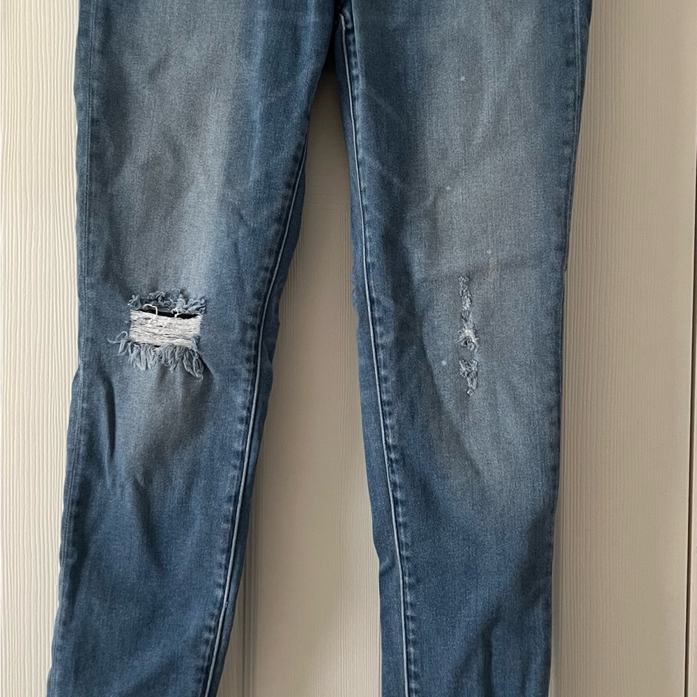 American Eagle Outfitters Blue Ripped Skinny Jeans